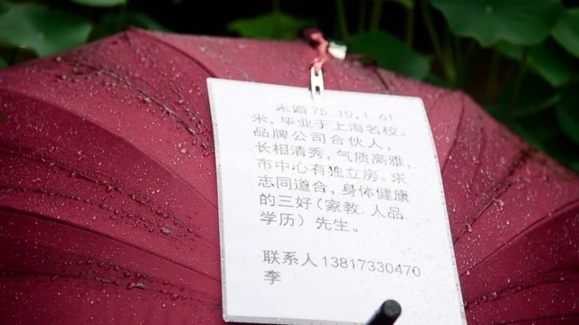 यहां आपको छातों पर लड़के और लड़कियों के बायोडेटा मिलेंगे.