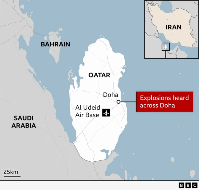  பஹ்ரைன் மற்றும் செளதி அரேபியா உட்பட, கத்தார் மற்றும் அதைச் சுற்றியுள்ள நாடுகளின் வரைபடம்