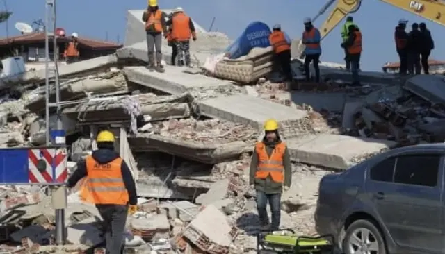 Rubbles of earthquake for Turkey