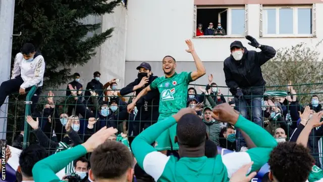 Red Star fans celebrate
