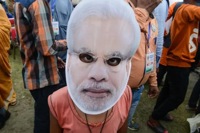 یک طرفدار نارندرا مودی، نخست وزیر