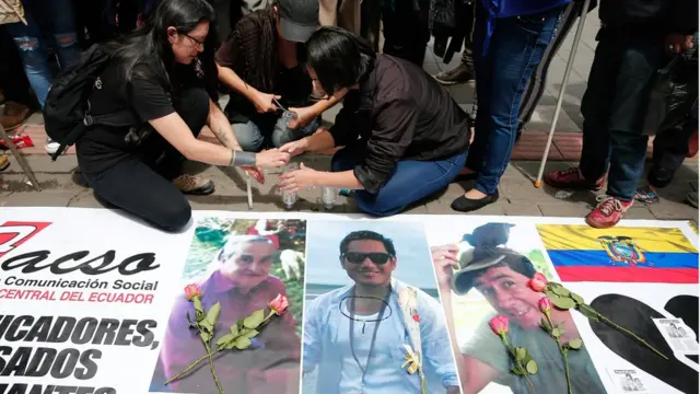 Acto por los tres secuestrados