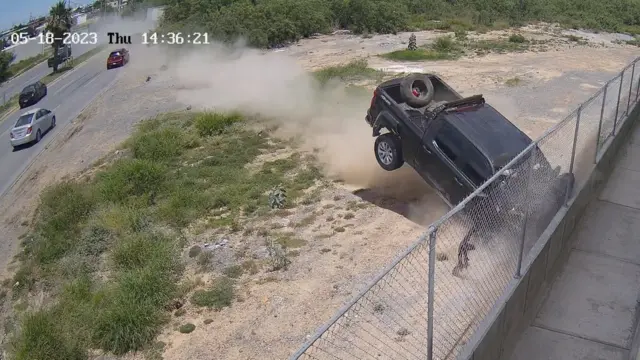 Una escena del incidente en Nuevo Laredo