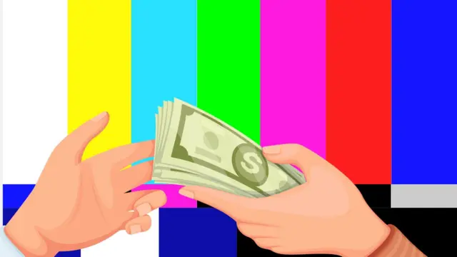 डलर लेनदेन गरेको देखिने चित्राङ्कन