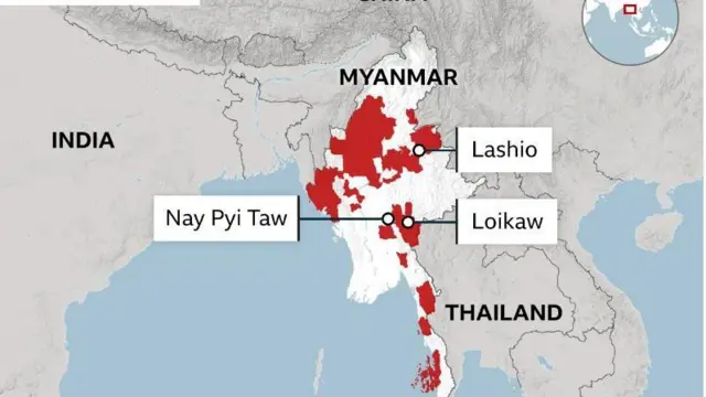 বিদ্রোহীদের কাছে বিভিন্ন এলাকায় নিয়ন্ত্রণ হারাচ্ছে মিয়ানমারের জান্তা সরকার