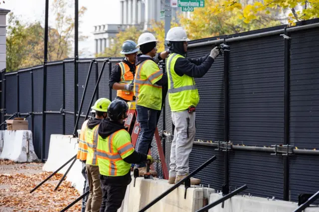 Trabajadores de la construcción.