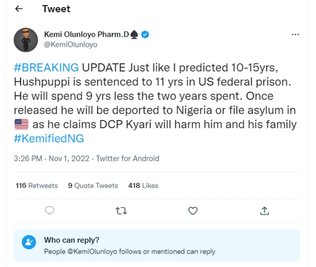 Hushpuppi sentencing