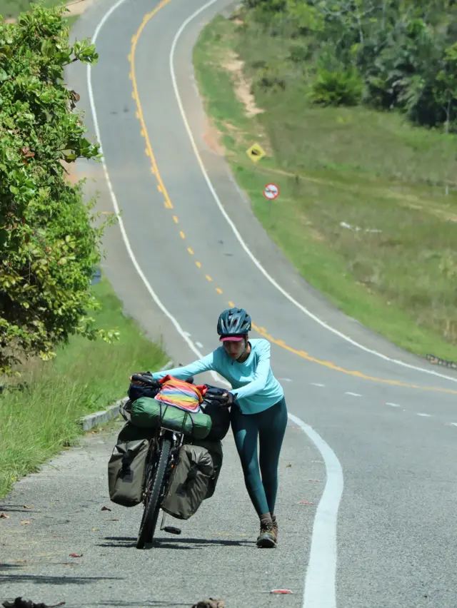 Subida íngreme no litoral sul da Bahia