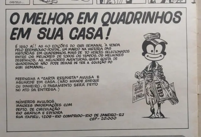 Anúncio da revista Gibi