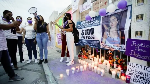 Protesta tras hallazgo del cadáver de Debanhi.