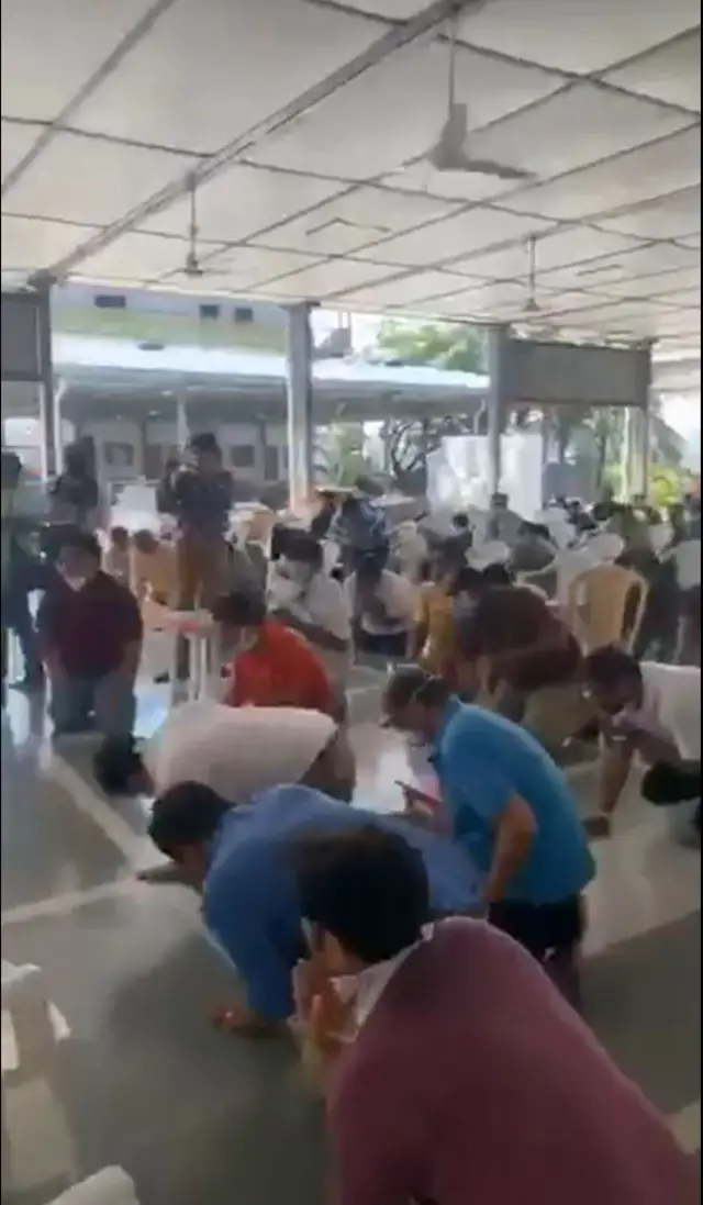 વાઇરલ વીડિયોનું એક દૃશ્ય