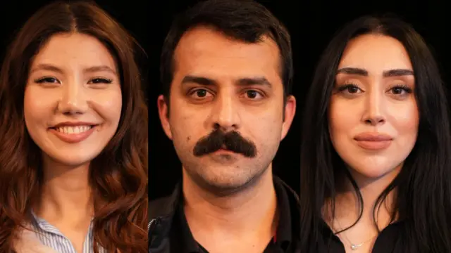 Headshots of Elif Arslan, Ömer Faruk Çeçen, Elif Atis