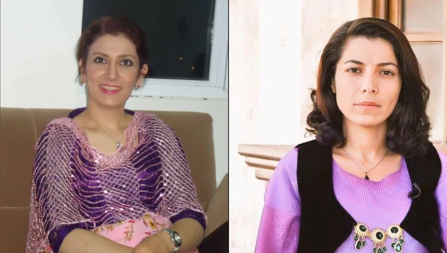 وریشه مرادی (راست) و پخشان عزیزی (چپ)