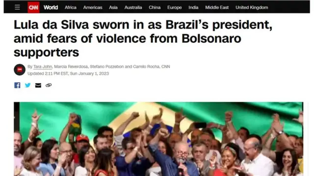 Matéria no site da emissora CNN