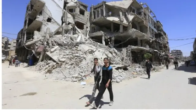 Douma in Syria, 16 April, 2018