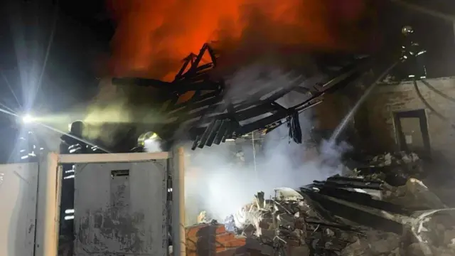 Зруйнований дроном будинок у Богодухові 