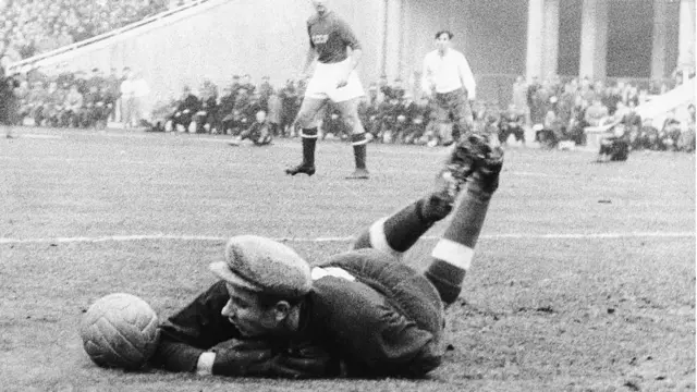 Lev Yashin en un campeonato jugado en Belgrado en 1964