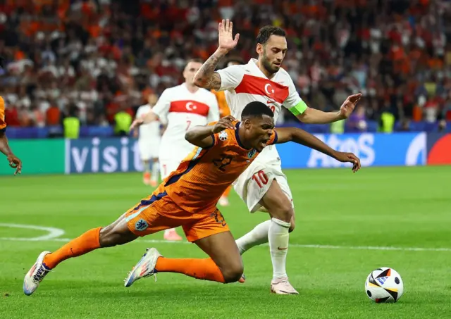 Во время игры Турции с Нидерландами