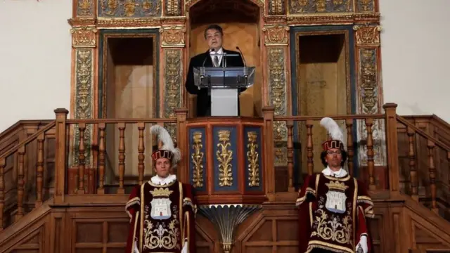 Sergio Ramírez durante la entrega del Cervantes.