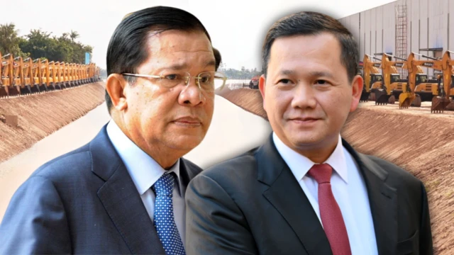 Minh họa ông Hun Sen và ông Hun Manet