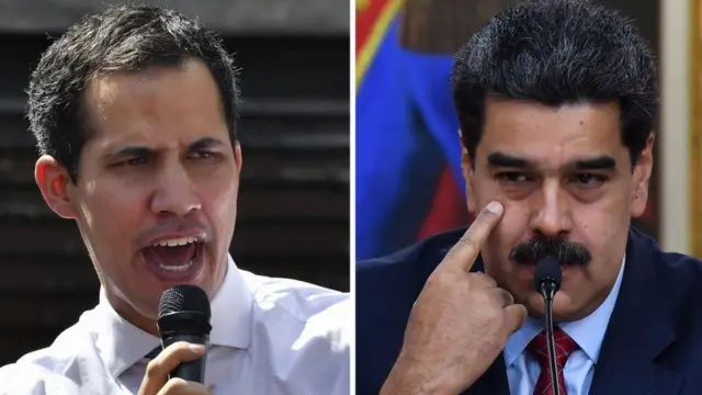 Juan Guaidó y Nicolás Maduro