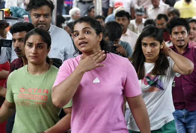 प्रदर्शनकारी पहलवान 