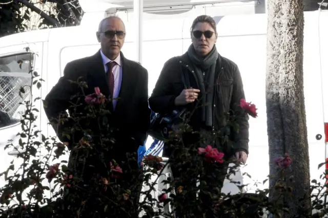 Marga Garau con su abogado, Alberto Martín.