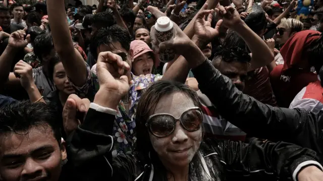 Street party for Songkran in Thailand