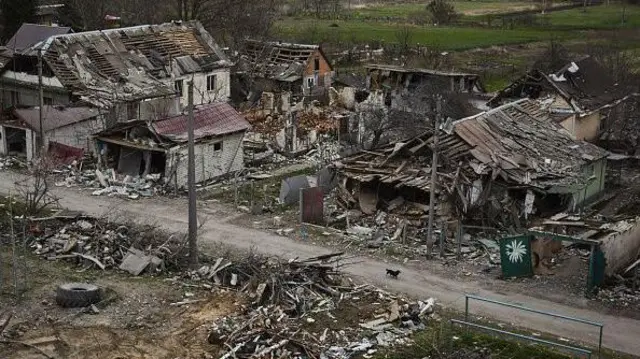 Бородянка, зруйновані хати 