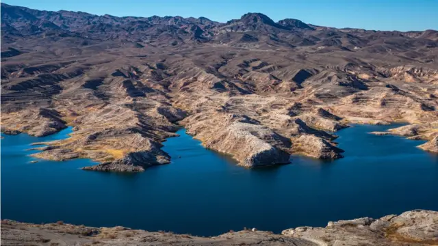 Vista aérea do Lago Mead