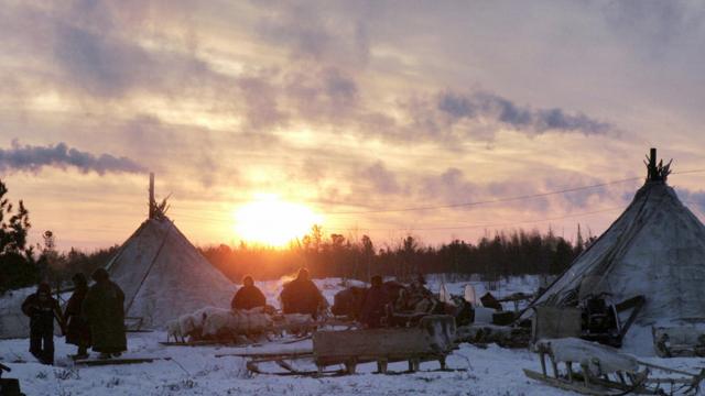 Comunidad de pastores nómadas en Siberia
