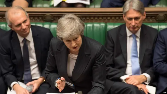 Theresa May speaking in the House of Commons