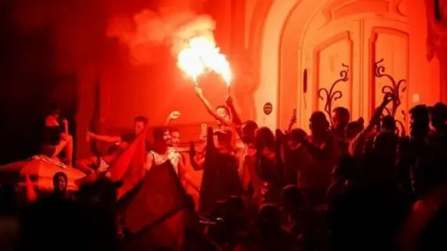 राष्ट्रपति कैस सईद के समर्थक