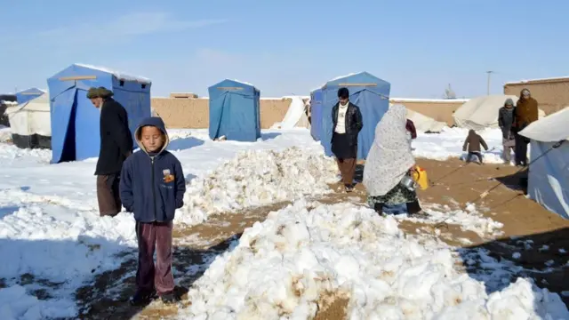 تصویری از بیجا شدگان داخلی در بلخ