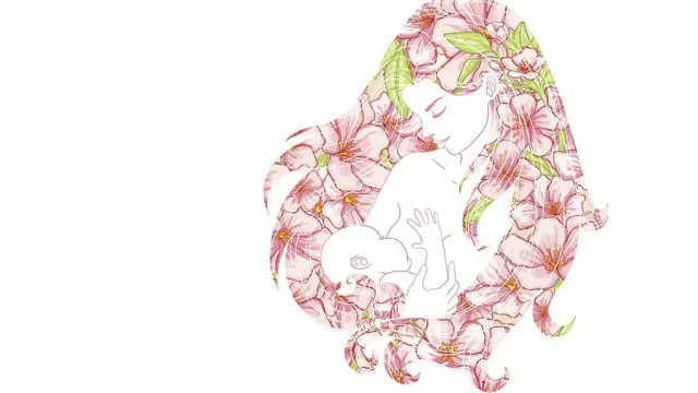 Madre y bebé dibujo