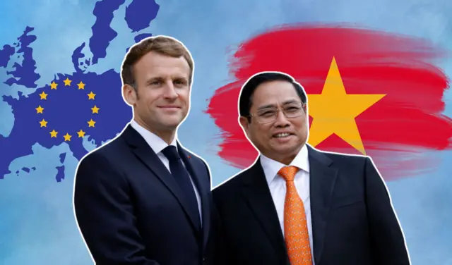 Ông Emmanuel Macron, ông Phạm Minh Chính 