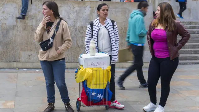 Vendedoras de arepas.