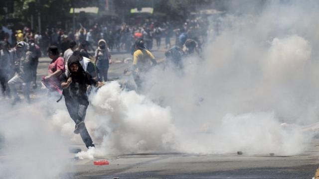 Protesta en Santiago