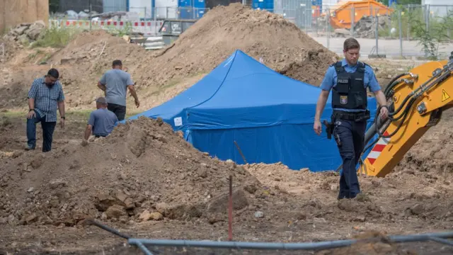 Site sur lequel la bombe de type HC 4000 de la Royal Air Force a été découverte à Francfort