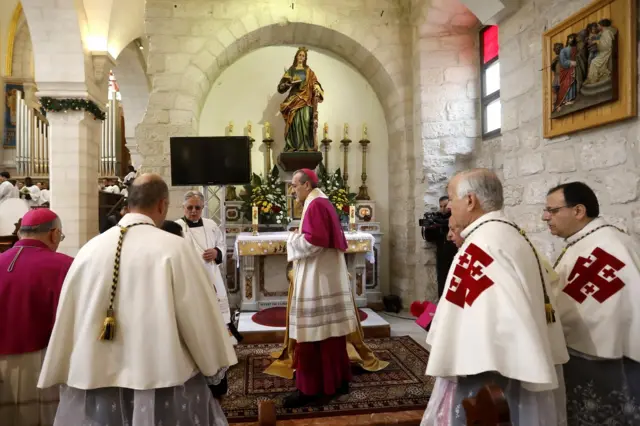 Месса на Рождество в Вифлееме