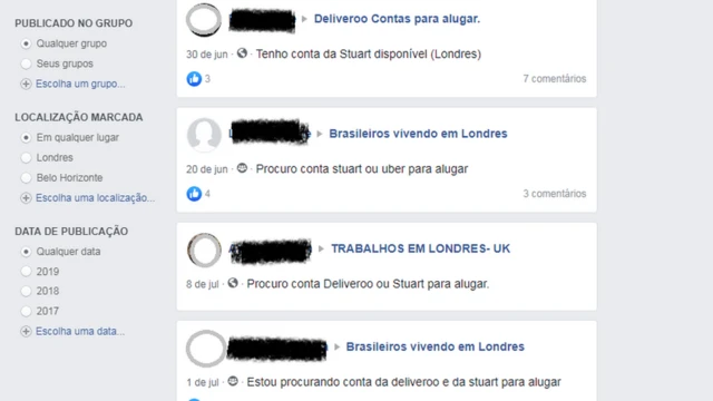 anuncios no Facebook