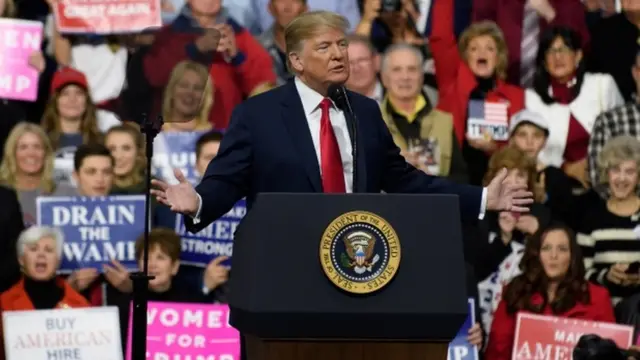 Donald Trump habló en un acto partidario el sábado en Pensilvania, Estados Unidos.