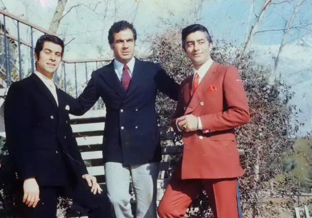 از راست به چپ: فردین، ناصر ملک مطیعی و بهروز وثوقی