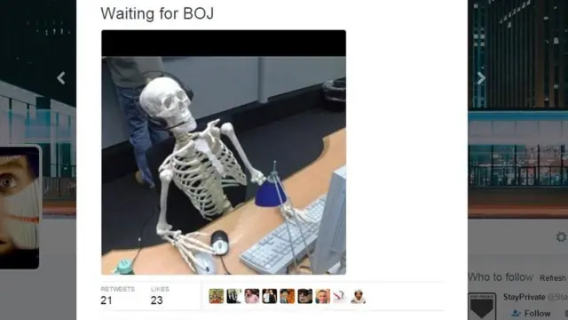 日銀の発表遅れで昼休みが……金融関係者たちのぼやき - BBCニュース