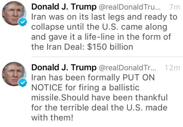 توییت دونالد ترامپ