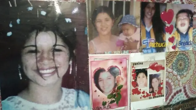 Fotos de Yanina García y Brenda, su hija.