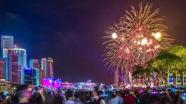 أجواء احتفالية في سنغافورة