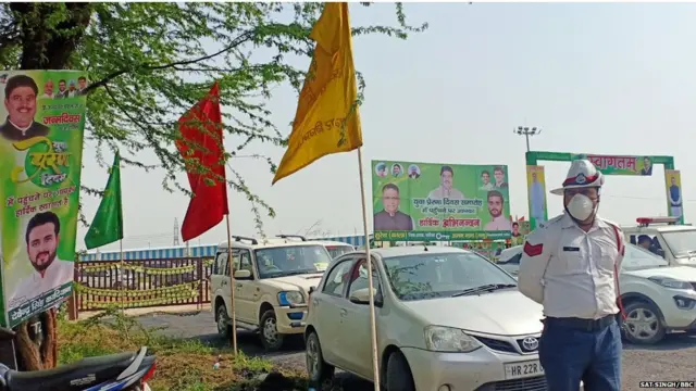 ਰੈਲੀ ਵਿੱਚ ਤੈਨਾਤ ਪੁਲਿਸ ਕਰਮਚਾਰੀ