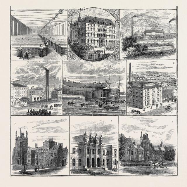 19世纪，法斯特河助力推动贝尔法斯特的纺织厂、工厂和酿酒厂。（Credit: Universal History Archive/Getty Images）