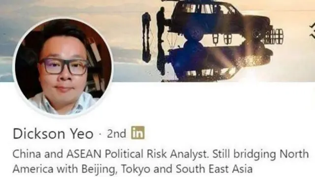 Dickson Yeo'nun şimdi silinmiş olan son LinkedIn hesabının profili